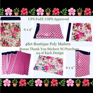 48pcs 6x9’ Mix ~ Poly mailer Bags 🌿🆕🌿
~BONUS 48ct Free Thank You Stickers